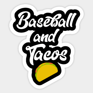 Cute Baseball And Tacos Base Ball Players Sticker